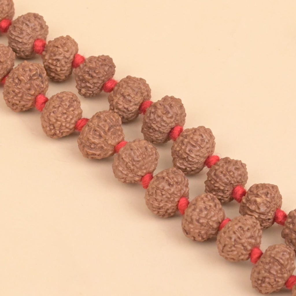 10 Mukhi Rudraksha Mala bead detail