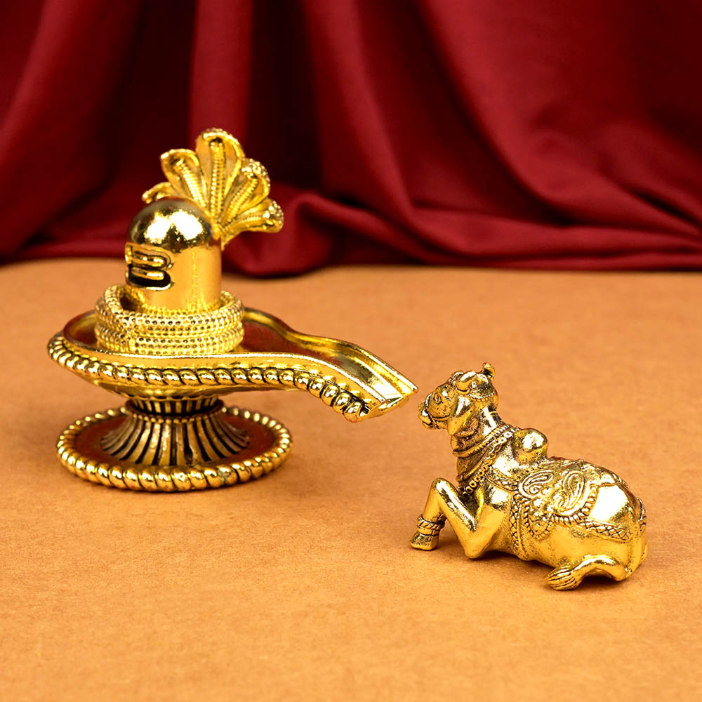 Ashtadhatu Shivling Nandi Set