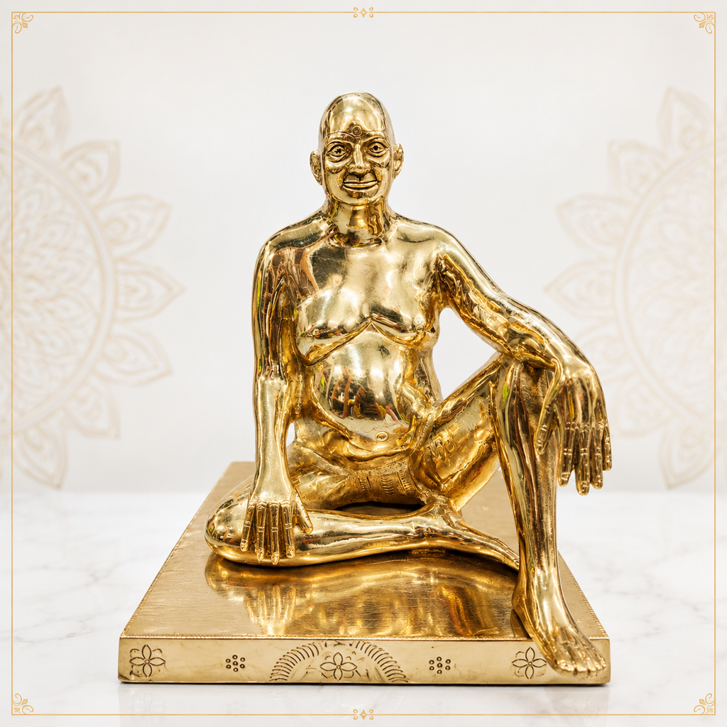 Bhagwan Nityanand Maharaj 9 inch pure brass idol