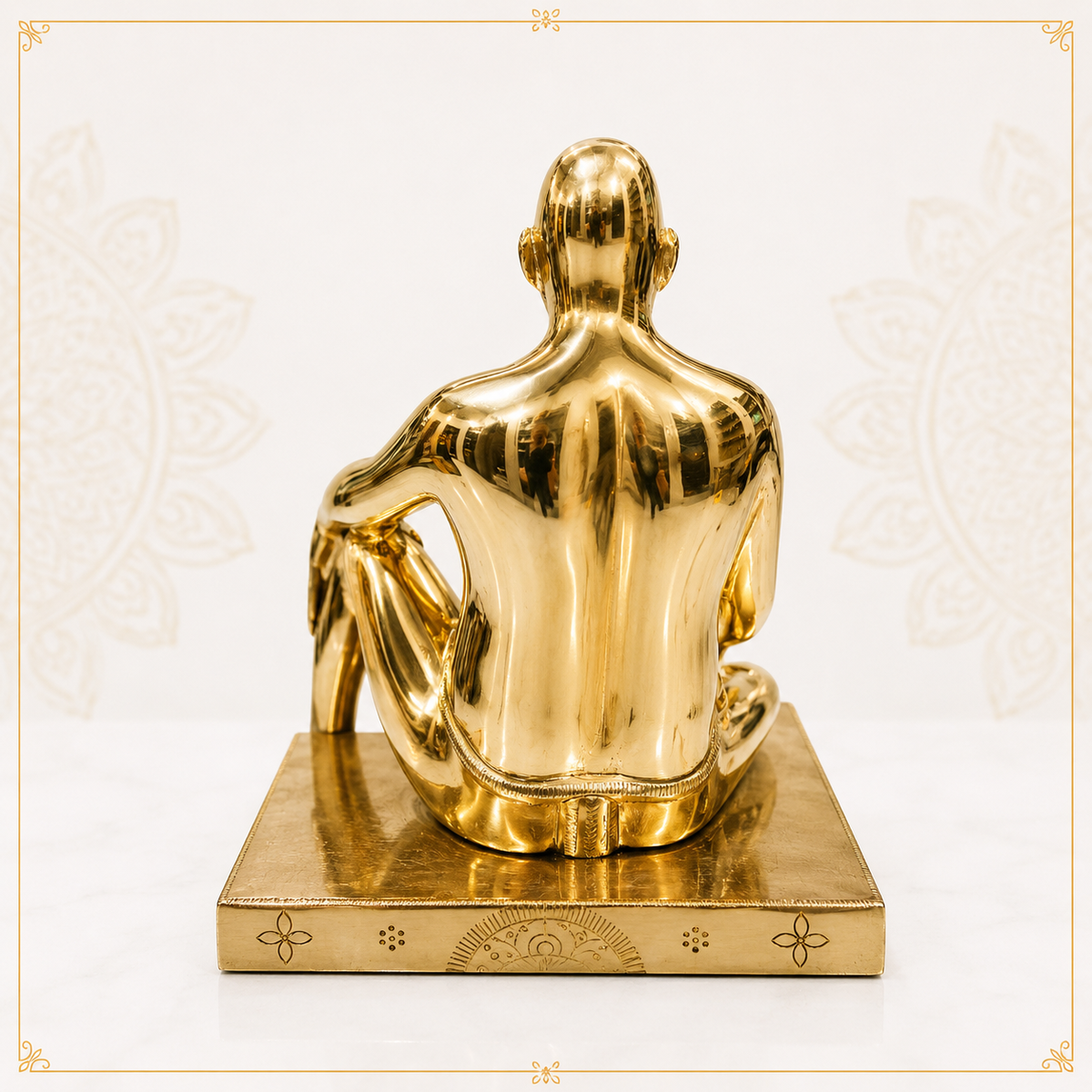 Bhagwan Nityanand Maharaj 9 inch pure brass statue detail