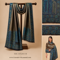 Women Zarvash Zari Kaani Fine Wool Shawl (Size: 101X203 CM)