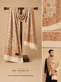 Men Meher Kaani Wool Blend Kashmiri Shawl (Size: 101X203 CM)