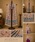 Women Shaheenol Kalamkari Embroidered Shawl (Size: 101x203 CM)