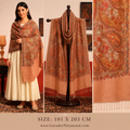 Women Mahnoor 100% Pure Wool Sozni Hand Embroidered Shawl (Size: 101x203 Cm)