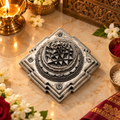 Pure Silver Antique Finish Meru Shree/Sri Yantra Mahalaxmi Yantra, 💳 Payment via PayPal Only