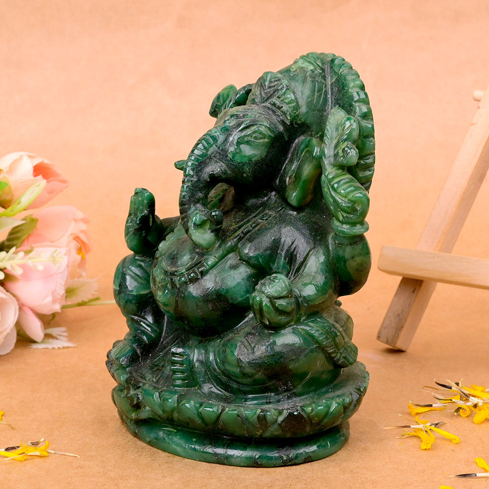 Budd Stone Ganesha Idol - 625 gms