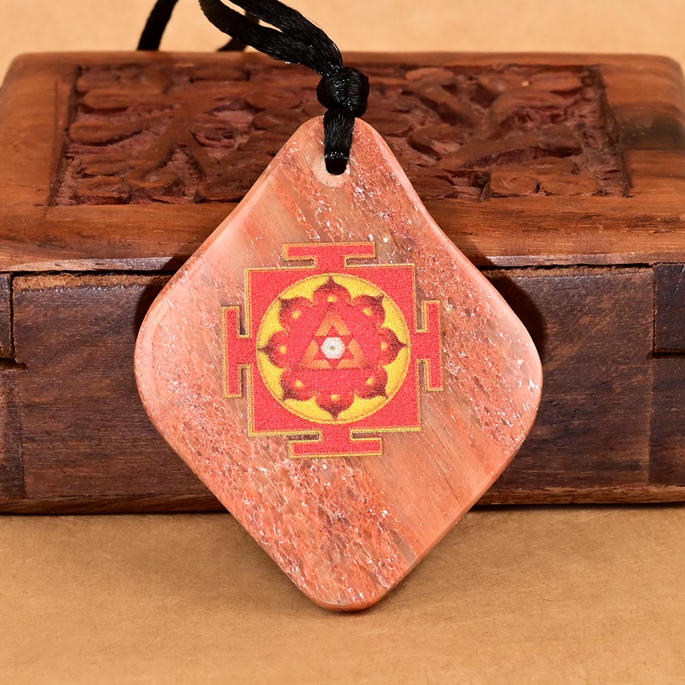 Ganesh Yantra Pendant on Red Aventurine