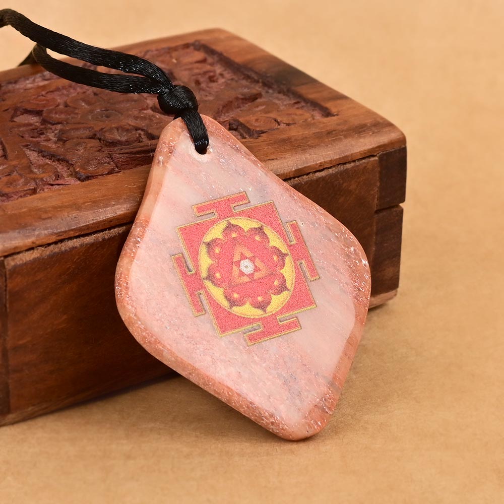 Ganesh Yantra Pendant on Red Aventurine