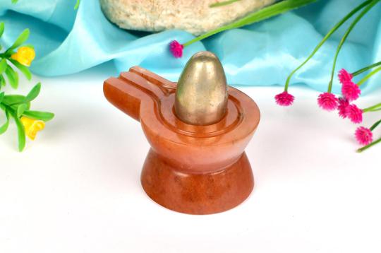 Parad Lingam with Red Jade Yonibase