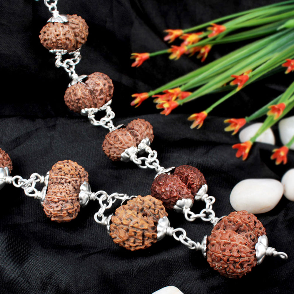 Gauri Shankar Beads Silver Kantha