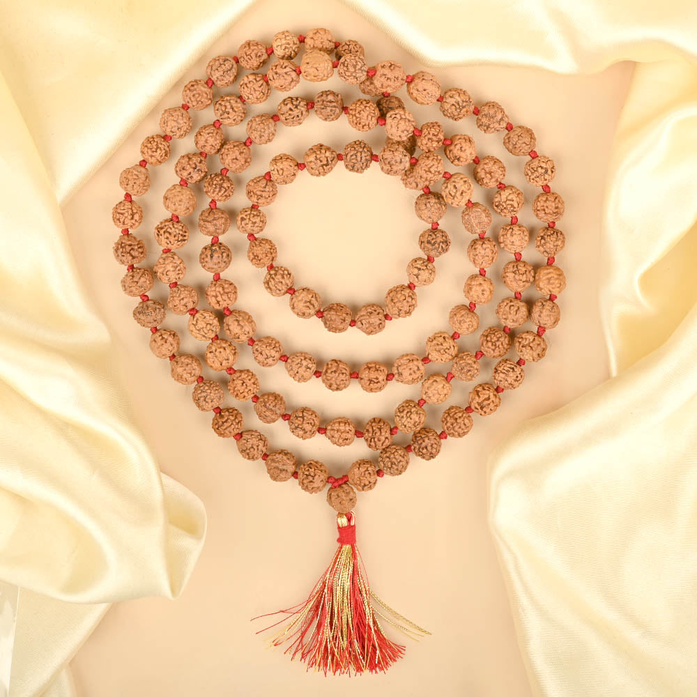 7 Mukhi Rudraksha Mala Bead Size 12mm