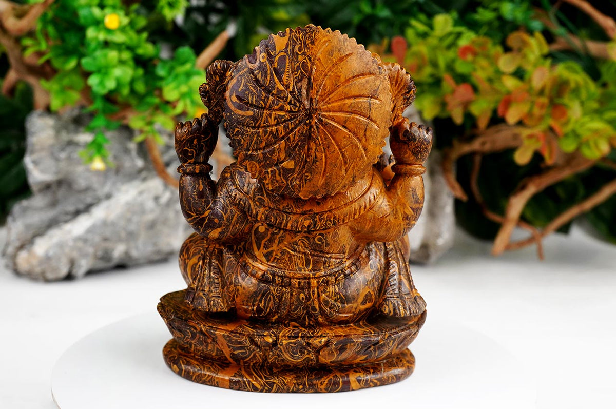 Malachite Ganesh Idol - 1.363 kgs
