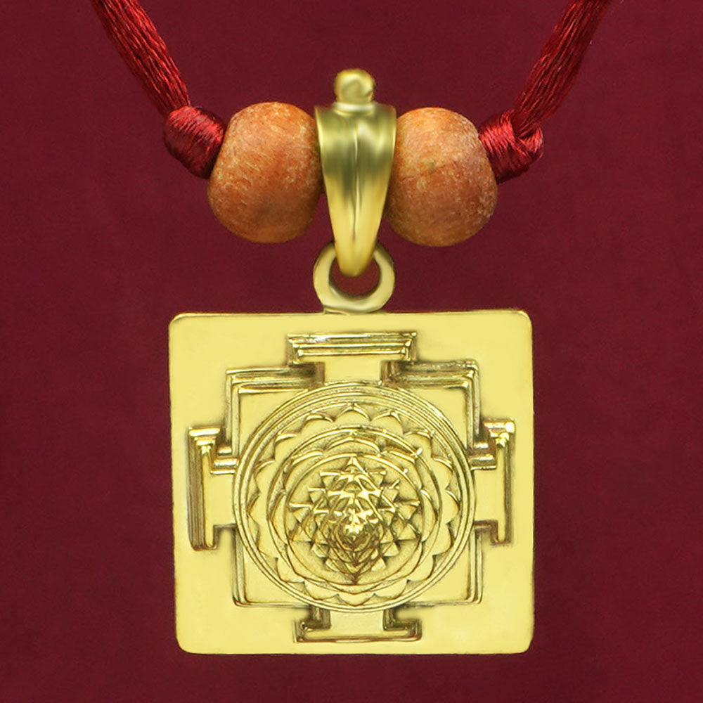 3D Shree Yantra Brass Pendant (Free shipping at checkout)