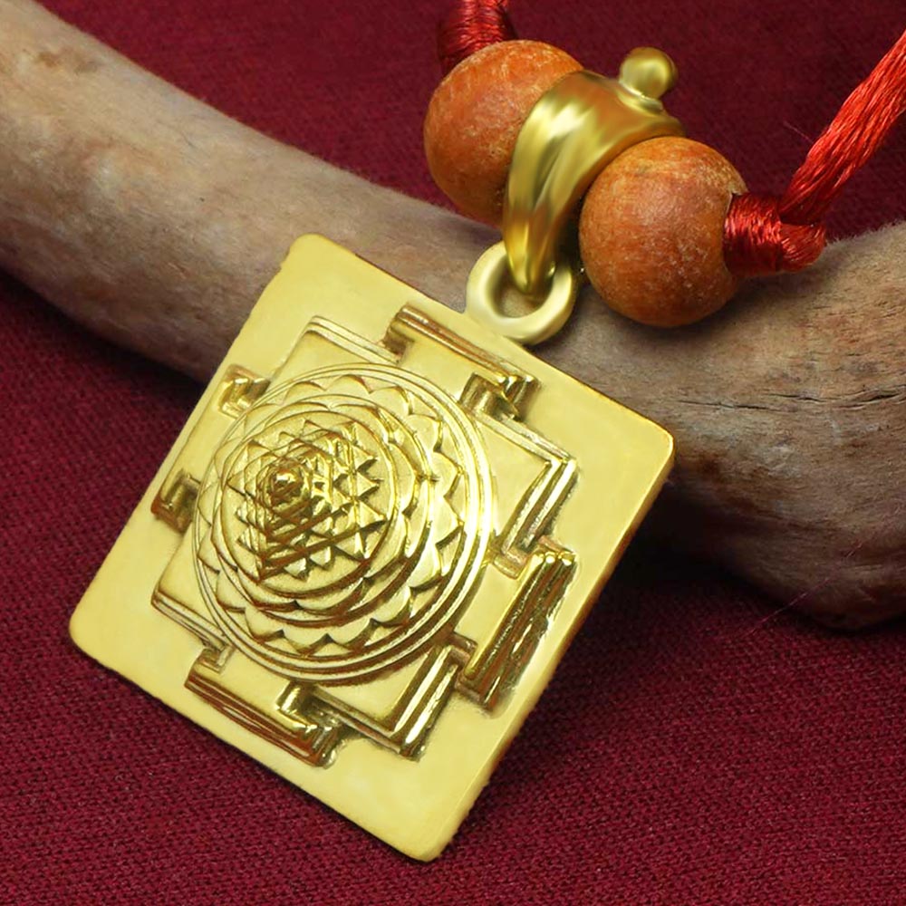 3D Shree Yantra Brass Pendant (Free shipping at checkout)