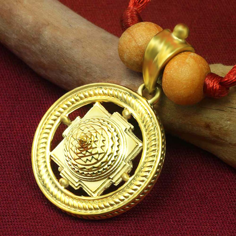 Meru Shree Yantra Brass Pendant ( Free shipping at checkout)
