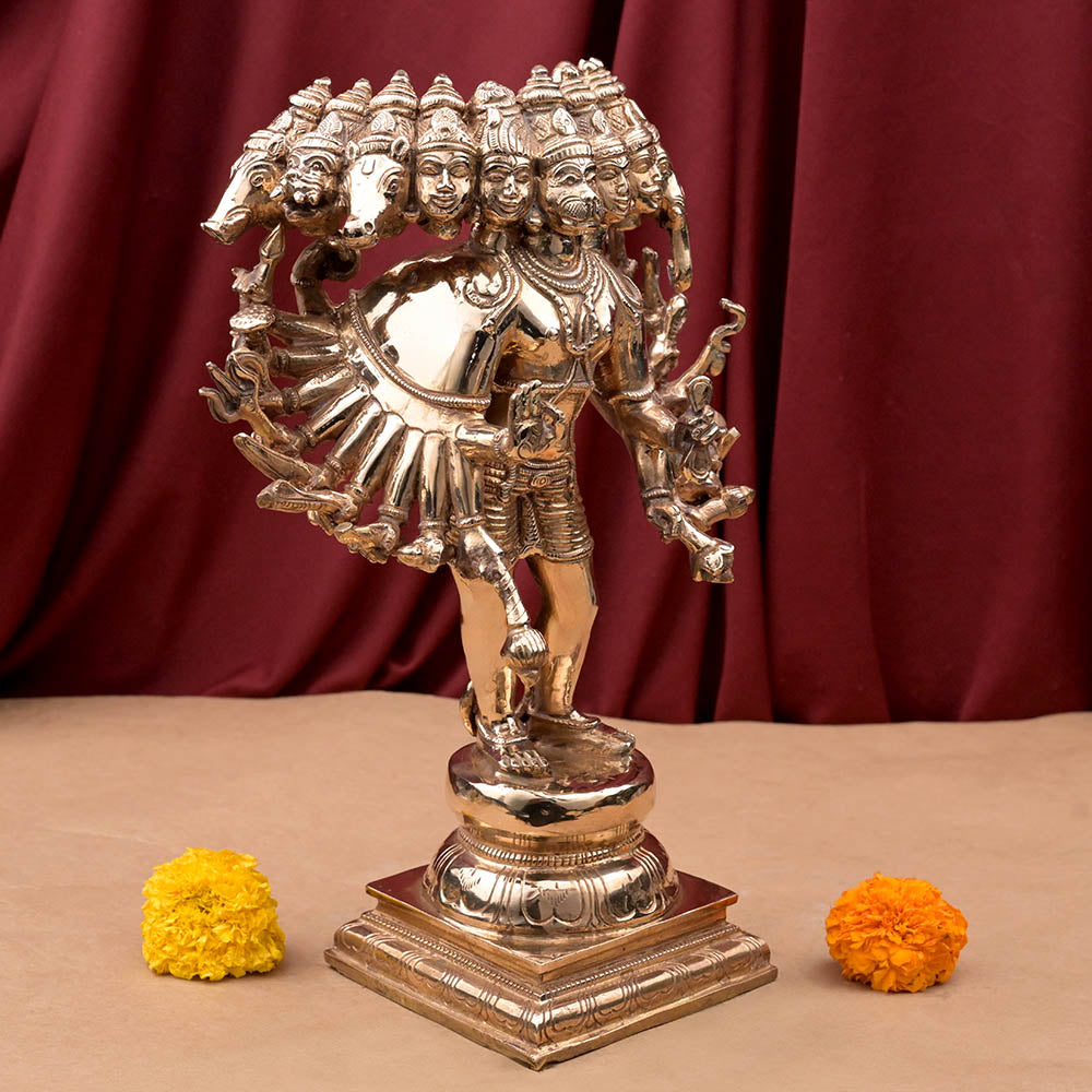 Ekadash (11 Face) Hanuman  Pure Panchaloha ldol (5 Metal )
