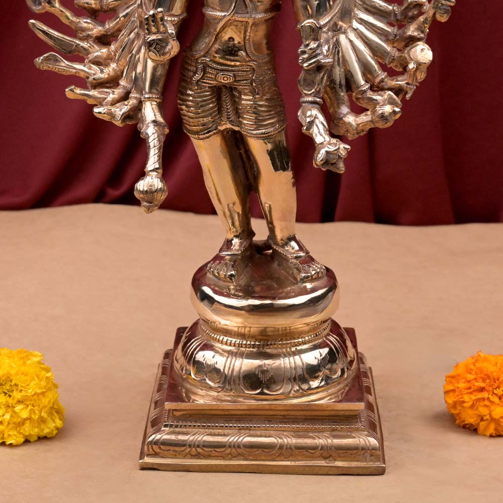 Ekadash (11 Face) Hanuman  Pure Panchaloha ldol (5 Metal )