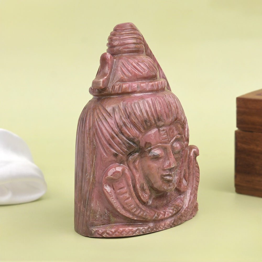 Rhodonite Shiva Face - 600 gms