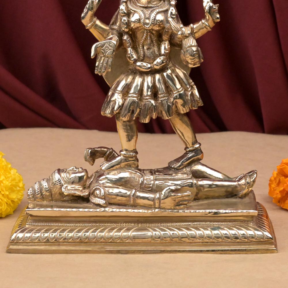 Goddess Kaali Standing Over Shiva Pancdhatu ( 5 Metal )
Idol