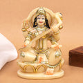 Saraswati ldol in Ivory Yellow Jade Stone - 810 gms
