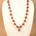 5 Mukhi Nepali Rudraksha Copper Caps Kantha Mala