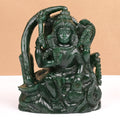 Creen Jade Shiva Murti with Nandi -1.722 Kg