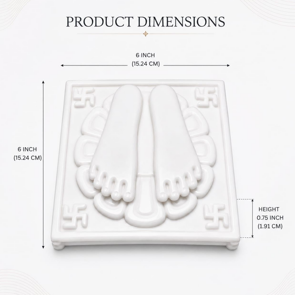 Baba Nityanand Charan Paduka 100% Natural Marble