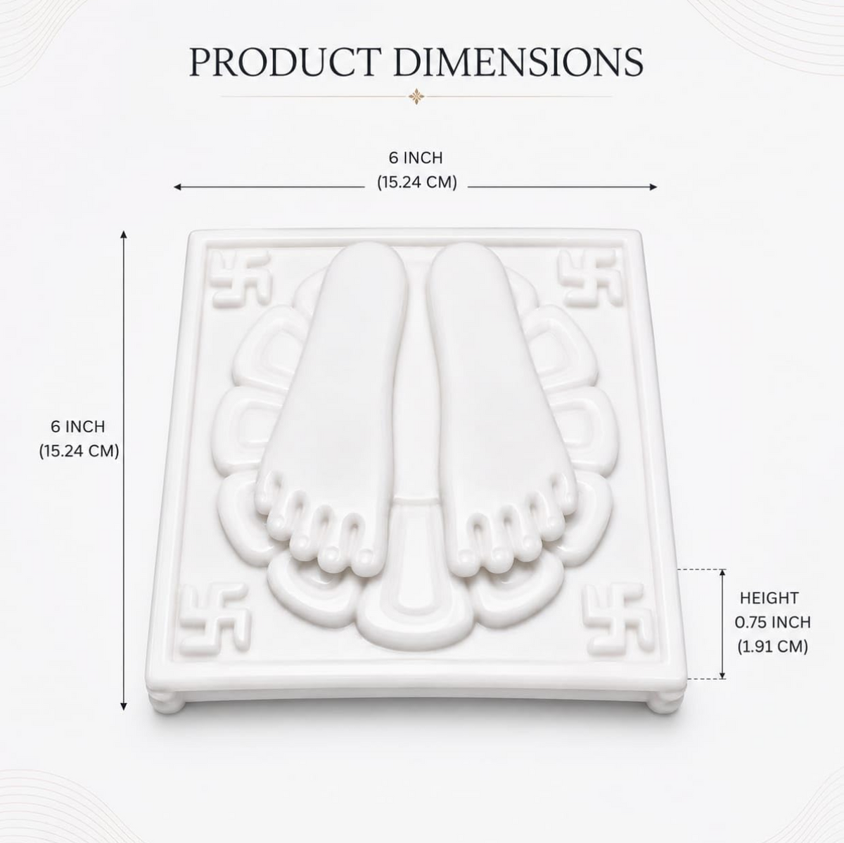 Baba Nityanand Charan Paduka 100% Natural Marble
