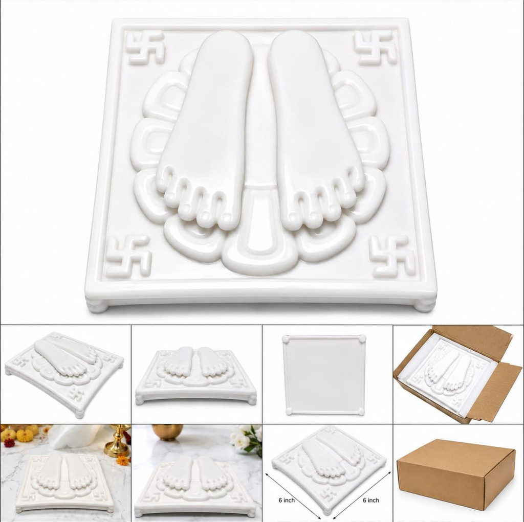 Baba Nityanand Charan Paduka 100% Natural Marble