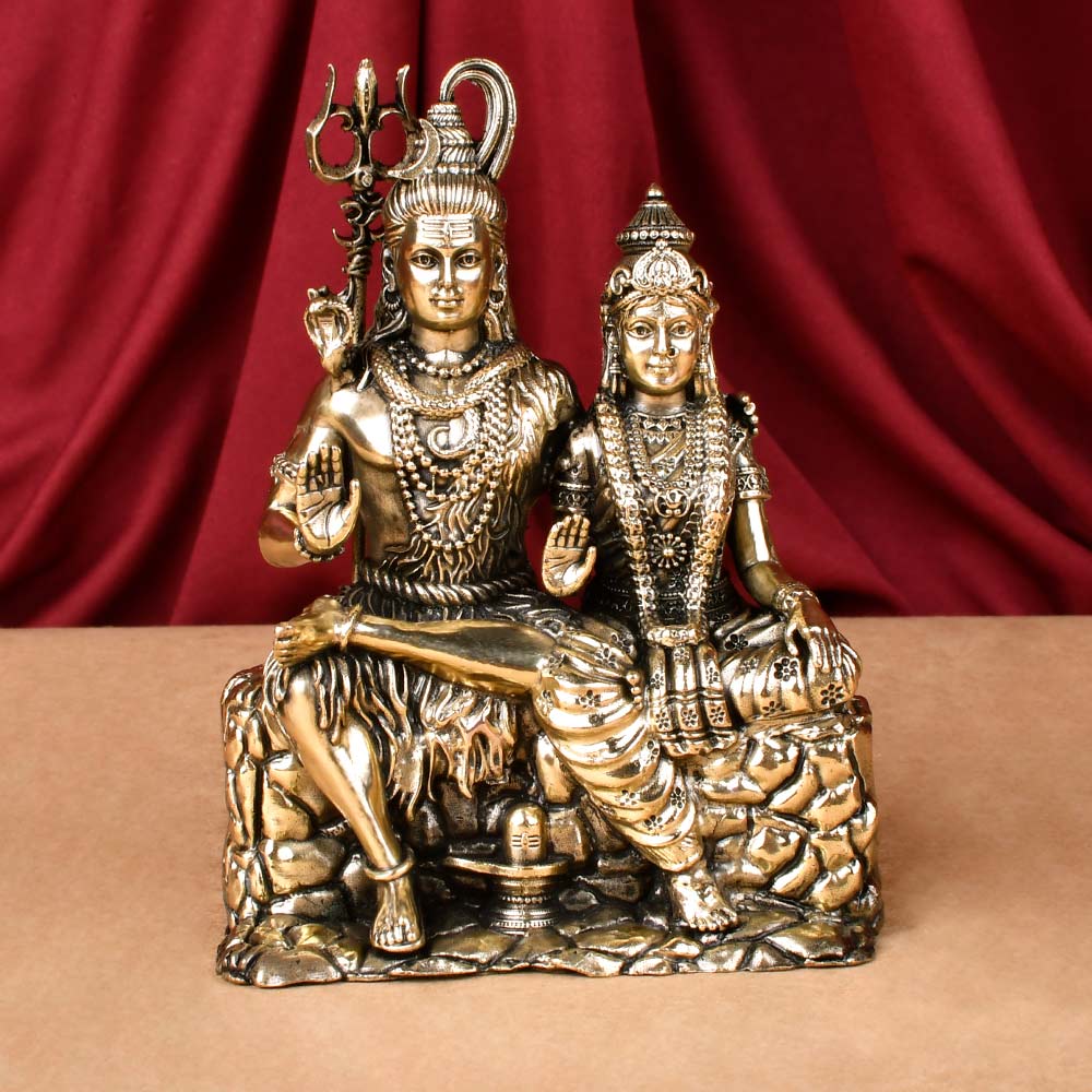 Shiva Parvati Ashtadhatu ldol