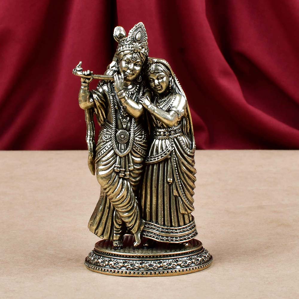 Ashtadhatu Radha Krishna Idol