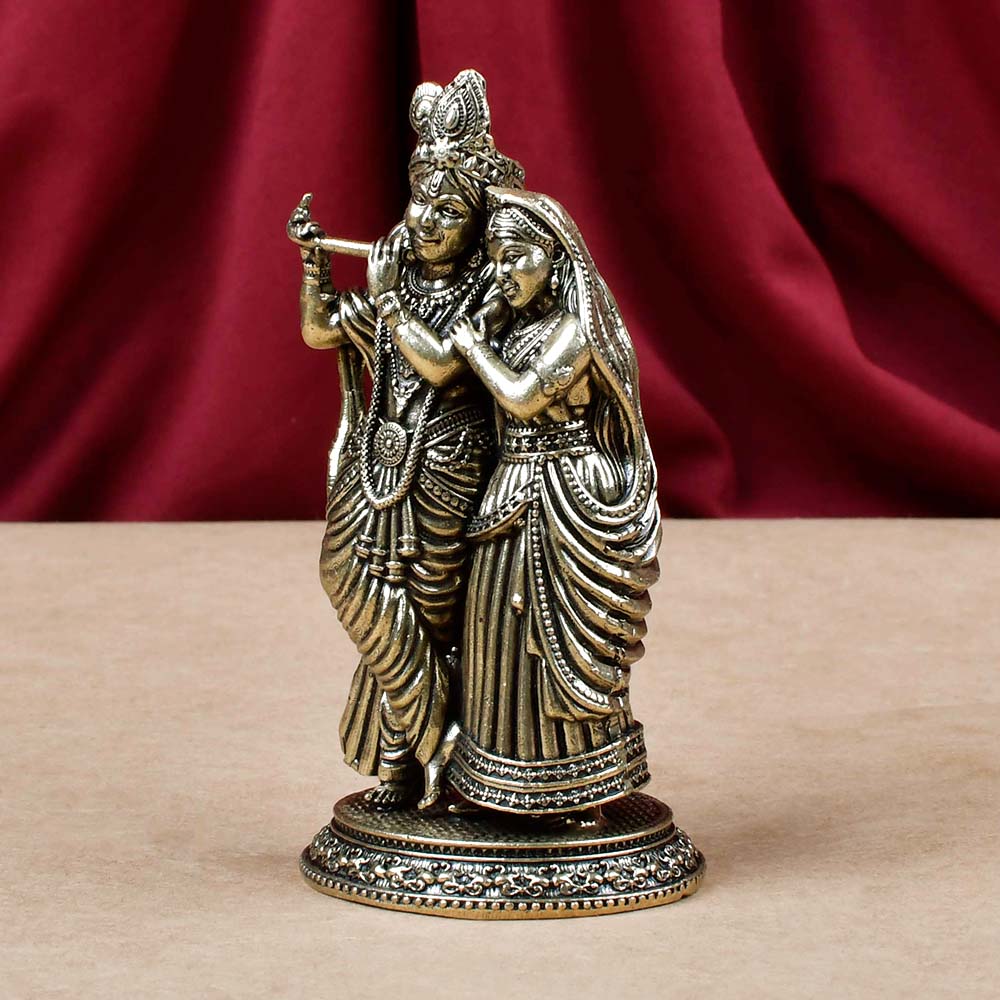 Ashtadhatu Radha Krishna Idol