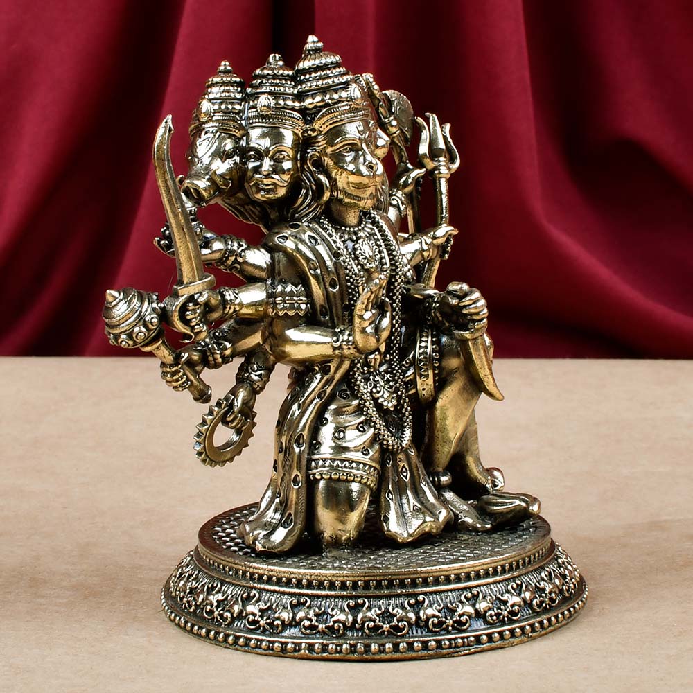 Panchmukhi Hanuman Ashtadhatu Idol