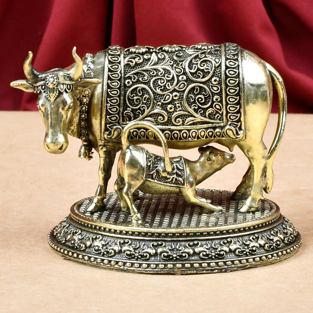 Gaumata with Calf Ashtadhatu ldol