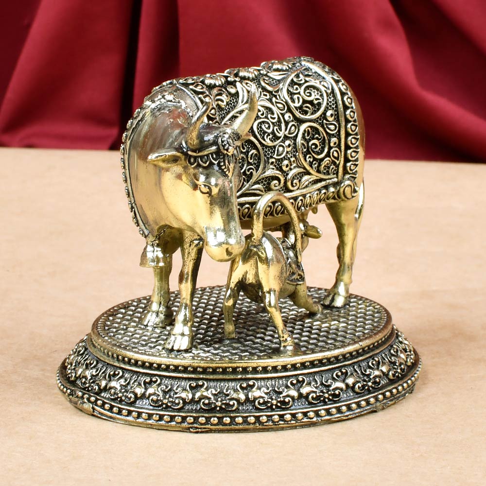 Gaumata with Calf Ashtadhatu ldol