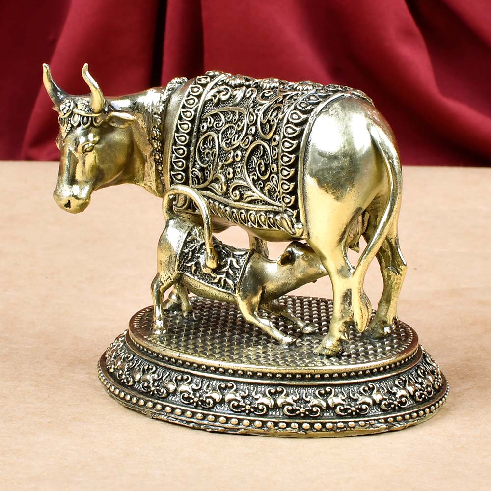 Gaumata with Calf Ashtadhatu ldol