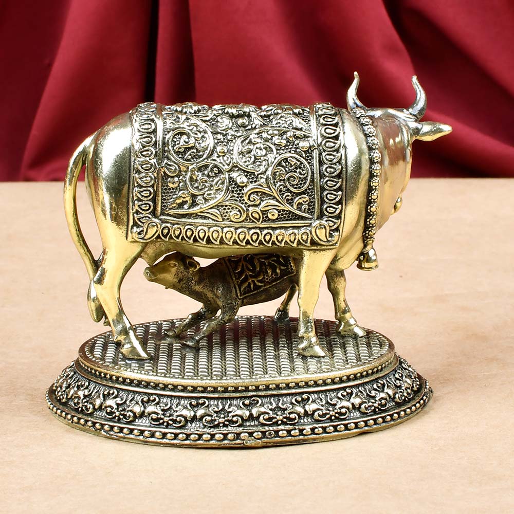 Gaumata with Calf Ashtadhatu ldol