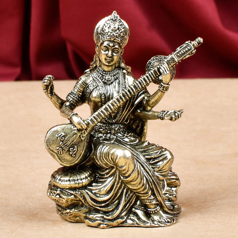 Saraswati Devi Ashtadhatu ldol
