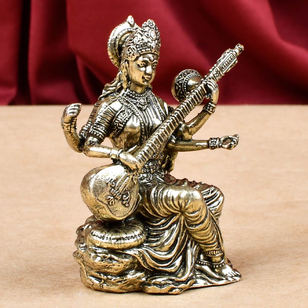 Saraswati Devi Ashtadhatu ldol