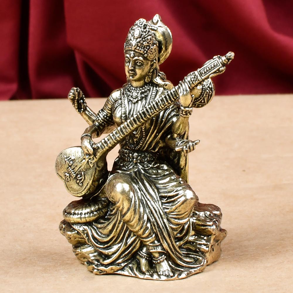 Saraswati Devi Ashtadhatu ldol