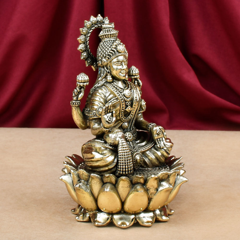 Goddess Lakshmi Ashtadhatu Idol