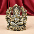 Lord Ganesh with Floral Frame Ashtadhatu ldol