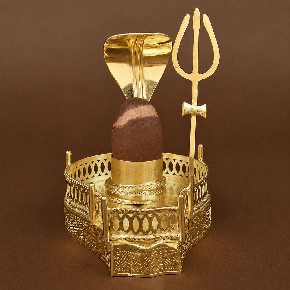 Narmada Lingam in Ujjain Mahakaleshwar Design
Jaldhari Yoni Base