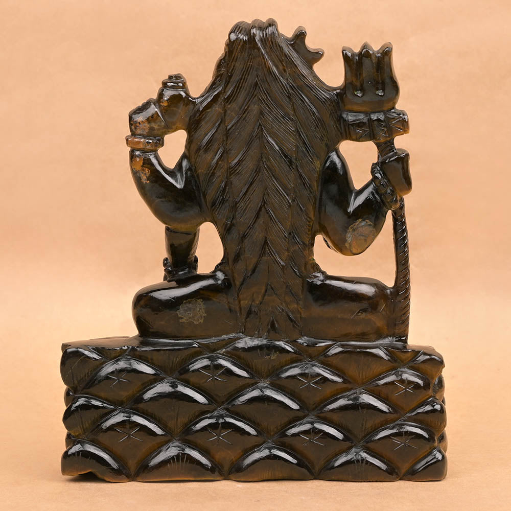 Meditating Shiva Tiger Eye ldol