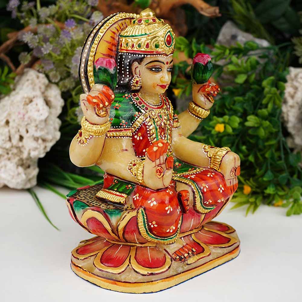 Exotic Laxmi ldol in Yellow Jade