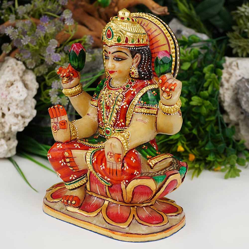 Exotic Laxmi ldol in Yellow Jade