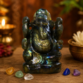 Labradorite Ganesha Idol (Focus & Concentration)