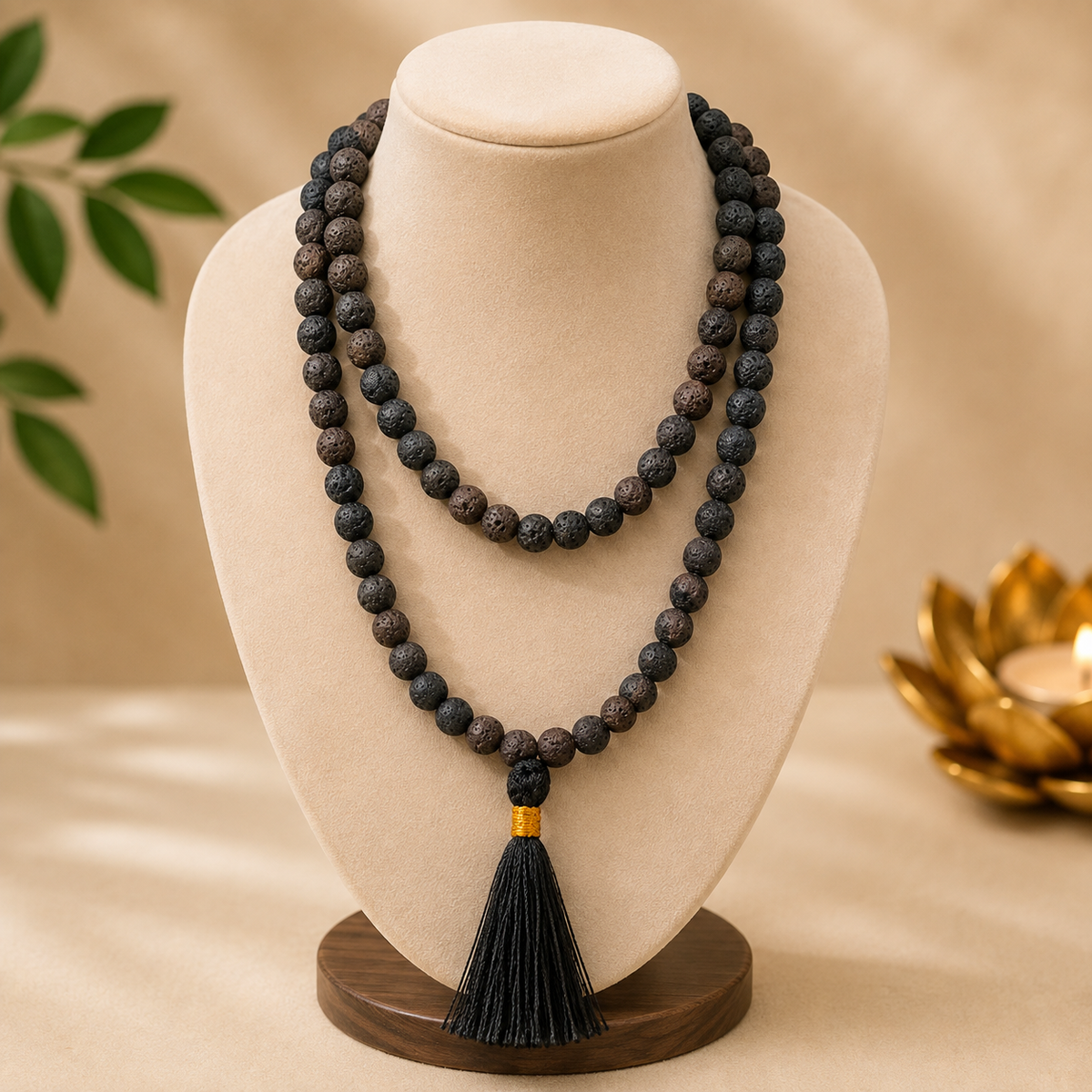 Lava Stone Jap Mala 108 Beads