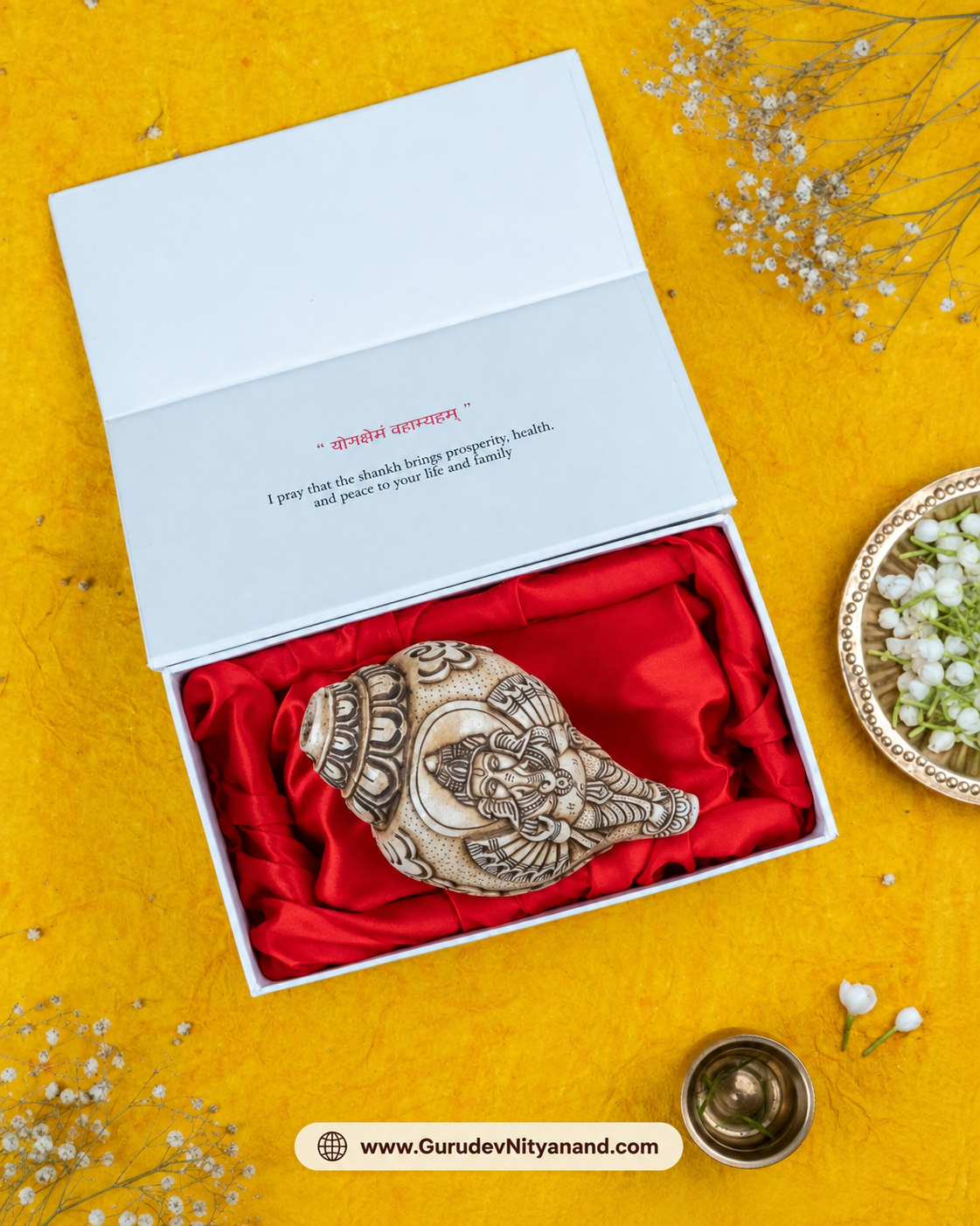 Natural Shankh Ganesh Carved Shankh
Auspicious Blessings from the Indian Ocean