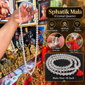 12mm Sphatik Mala (Crystal Quartz) – 72+1 Beads, 18 Inch
